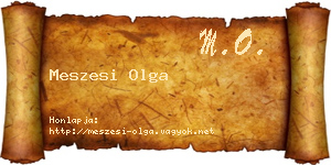 Meszesi Olga névjegykártya